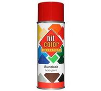 Bombe de peinture - Rouge carmin - RAL3002 - Brillant - Décoration - Tous supports - Hit Color - 400ml