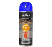 Bombe de peinture - Traceur de chantier bleu fluo multidirectionnel ideal spray SOPPEC 9-12 mois - 141819o