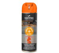 Bombe de peinture - Traceur de chantier orange fluo multidirectionnel ideal spray SOPPEC 9-12 mois - 141816o