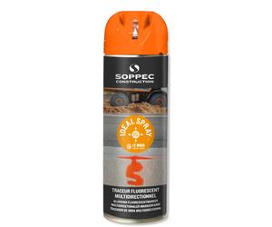Bombe de peinture - Traceur de chantier orange fluo multidirectionnel ideal spray SOPPEC 9-12 mois - 141816o