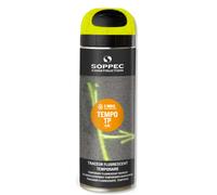Bombe de peinture - Traceur de chantier SOPPEC jaune fluo temporaire 2-8 semaines - 141617
