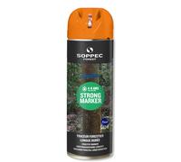 Bombe de peinture - Traceur forestier SOPPEC longue durée non fluorescent orange 4-6 ans strong marker - 131706