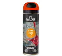 Bombe de peinture - Traceur SOPPEC de chantier fluo tp orange 9-12 mois 500 ml - 141516