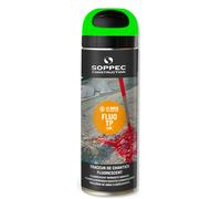 Traceur de chantier fluo TP vert 650ml Soppec