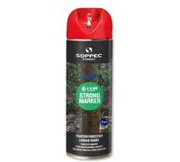 Bombe de peinture - Traceur strong marker SOPPEC longue durée rouge 4-6 ans - 131704o
