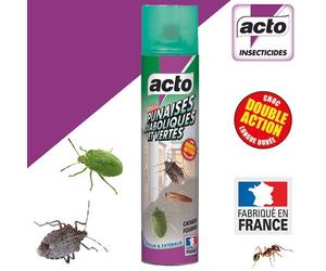 Bombe double action - punaises diaboliques et vertes - 400 mL