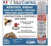 Bombe Guêpes, Frelons, Frelons Asiatiques - Maxi Format - 600ml - Destruction des nids - Longue portée 6m