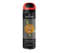 Bombe peinture temporaire Tempo TP 500ml rouge fluo SOPPEC 141613O
