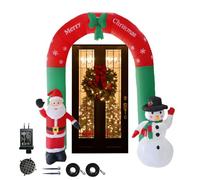 Bomefoi Décorations Gonflables De Noël pour Extérieur,Décorations De Jardin À Gonfler en Forme De Bonhomme De Neige LED De 2,4 Mètres - Arche Gonflable pour Les Fêtes de la Fin de l'Année,pour Jardin