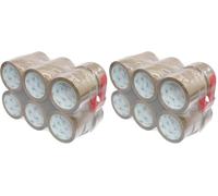 BOMEI PACK Lot de 36 rouleaux de ruban adhésif Marron avec Dérouleur Pour Boîtes et Ruban D'emballage 66m x 48mm