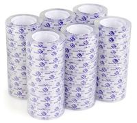 BOMEI PACK Lot de 36 rouleaux de ruban adhésif transparent, 18 mm x 25 m, pour emballage cadeau, école, bureau, maison