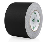BOMEI PACK Noir Gaffer Ruban adhésif en tissu, 100MM x 30M, Mat Chiffon Tuban Adhésif, Gaffers Tape pour Câbles, Photographie