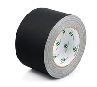 BOMEI PACK Noir Gaffer Ruban adhésif en tissu, 76MM x 30M, Mat Chiffon Tuban Adhésif, Gaffers Tape pour Câbles, Photographie