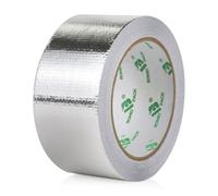 BOMEI PACK Ruban Adhésif Aluminium renforcé, Bande d'étanchéité Étanche Feuille, ruban d'aluminium de réparation, Ruban adhesif haute temperature pour la réparation, l'isolation (Argenté, 50mm*20m)