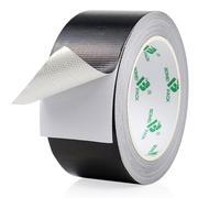 BOMEI PACK Ruban Adhésif Aluminium renforcé,noir 50mm x 20m Bande d'étanchéité Étanche Feuille, ruban d'aluminium de réparation, Ruban adhesif haute temperature pour la réparation, l'isolation