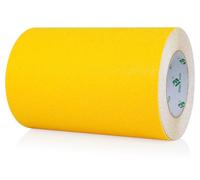 BOMEI PACK Ruban adhésif antidérapant 200 mm x 5 m Jaune - Extra large - Haute traction - Ruban d'avertissement de danger pour la sécurité - Pour escaliers, extérieur/intérieur, entrepôt industriel