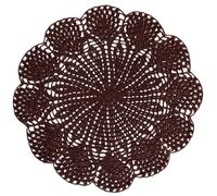 BOMHCS Lot de 1 napperon rond en dentelle florale de 33 à 38,1 cm (café, lot de 1 pièce, 33 cm à 38,1 cm)