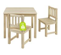 BOMI® Ensemble table et chaises pour enfants avec 2 chaises en bois massif – Groupe de sièges pour tout-petits, filles et garçons