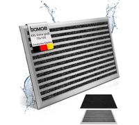 bomoe AluGant Paillasson en Aluminium 70x100 cm - Tapis en Caoutchouc Pour l’Intérieur & l’Extérieur Antidérapant & Résistant