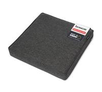 BOMOE Coussin de Jardin Assise Premium avec Protection UV pour Fauteuil | 60x60cm anthracite 8cm épaisseur housse lavable confortable salon de extérieur Banc Chaise lounge sol galette ilano