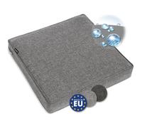 bomoe ilano - Coussin Dossier Jardin Extérieur 50x50cm - Housse Lavable & Protection UV - Coussin Salon Lounge Canapé Gris Clair