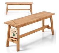 BOMOE Petit Banc en Bois chêne Massif huilé FSC® sans Dossier vestiaire | 120x29x45cm 120cm interieur entrée cuisine salle de bain stable montage facile jusqu'à Bamberg