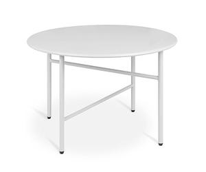 BOMOE Petite Table Basse Jardin extérieur en métal Plateau Anti-Rayures | Ø53cm blanc stable légère indoor outdoor d'appoint balcon terrasse chambre Exterieur ronde mobilier Finn