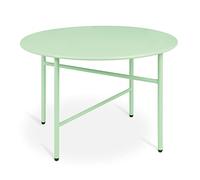 BOMOE Petite Table Basse Jardin Extérieur en Métal Plateau Anti-Rayures | Ø53cm menthe d'appoint stable légère Indoor Outdoor balcon terrasse chambre ronde meuble Finn