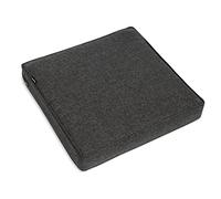 BOMOE Premium Coussin de Jardin Assise 50x50 cm - Protection UV & Housse Lavable - 8cm Épaisseur - Confortable Coussin Salon de Jardin Exterieur Anthracite pour Fauteuil Banc Chaise - Ilano