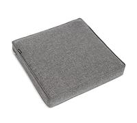BOMOE Premium Coussin de Jardin Assise 60x60 cm - Protection UV & Housse Lavable - 8cm Épaisseur - Confortable Coussin Salon de Jardin Exterieur Gris Clair pour Fauteuil Banc Chaise - Ilano