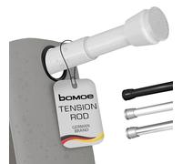 Bomoe tringle rideau de douche extensible sans perçage télescopique salle | 115-200cm blanc antidérapante de bain baignoire vêtements Barre Aluminium pince réglable continu percer vis Neptun
