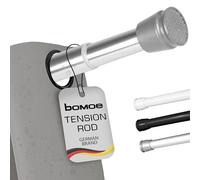 Bomoe tringle rideau de douche extensible sans perçage télescopique salle | 115-200cm chrome antidérapante de bain baignoire vêtements Barre Aluminium pince percer vis Neptun