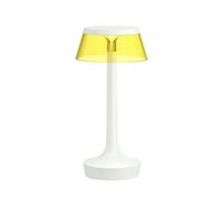 Bon Jour Unplugged Bordlampe Hvid Krop Og Gul Skærm