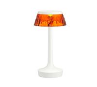 Bon Jour Unplugged Bordlampe Hvid Krop Og Rav Skærm