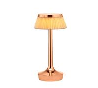 Bon Jour Unplugged Bordlampe Kobber Krop Og Stof Skærm