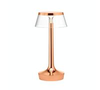 Bon Jour Unplugged Bordlampe Kobber Krop Og Transparent Skærm