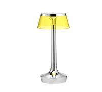 Bon Jour Unplugged Bordlampe Krom Krop Og Gul Skærm