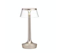 Bon Jour Unplugged Bordlampe Mat Krom Krop Og Transparent Skærm