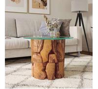 Bon marché - Table basse, Table d'appoint, Table salon, Bois flottant de teck massif 60 cm plds538566