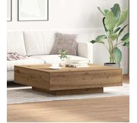 Bon marché - Table basse, Table d'appoint, Table salon, chêne artisanal 100 x 100 x 31 cm,Bois d'ingénierie plds816734