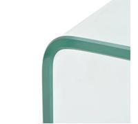Bon marché * Table centre salon - UU - Table basse - 98x45x30 cm - Verre trempé Transparent FR2993