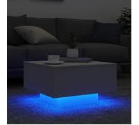 Bon marché * Table centre salon - UU - Table basse - avec lumières LED - blanc 55x55x31 cm - FR3807