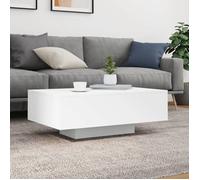 Bon marché * Table centre salon - UU - Table basse - avec lumières LED - blanc 85x55x31 cm - FR3092