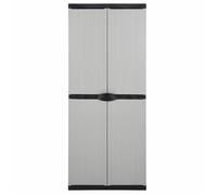 ""Bon plan""Armoire de rangement de jardin - Hangar de Stockage - 3 étagères Gris/noir 68x40x168cm - anti-basculement FR12080294597