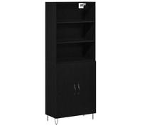 ""Bon Plan""Bahut vaisselier enfilade - Buffet Chêne noir 69.5x34x180 cm Bois d'ingénierie - Aspect chic* 8663114