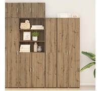 ""Bon Plan""Bahut vaisselier enfilade - Buffet haut Chêne artisan 30x42.5x185 cm Bois d'ingénierie - Aspect chic* 3965501