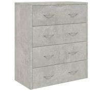 ""Bon plan"" Buffet bahut vaisselier - JILI HOT - Buffet avec 4 tiroirs - 60x30,5x71cm Gris béton - commode Salon/Cuisine
