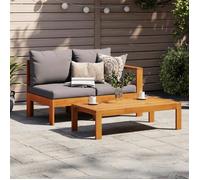 ""Bon plan"" Canapé de jardin - JILI HOT - Canapé fixe/sofa Balcon avec 1 accoudoir 2 places - Bois massif d'acacia Thome2759717