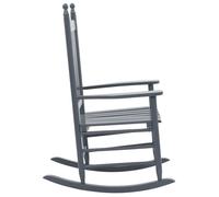 ""Bon plan"" Chaise à bascule avec siège incurvé Gris - Bois de peuplier - 60,5x82x114cm - Pour Patio/Plage Thome8949600