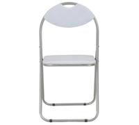 ""Bon plan"" Chaises pliantes à manger - lot de 6 - JILI HOT - blanc similicuir - 44x43x80 5cm - Pour salon/bureau Thome6748779